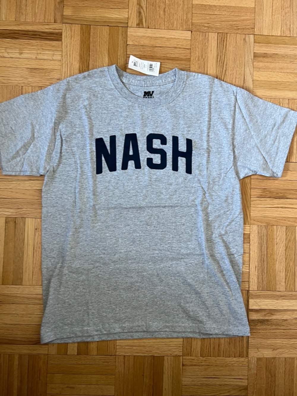 Boy’s MV Sport Grey Tee with Navy NASH Graphic